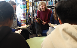 Jennifer Kennedy with students from Charles Hays Secondary School