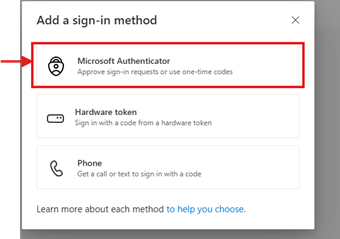 Click on “Add sign-in method.”