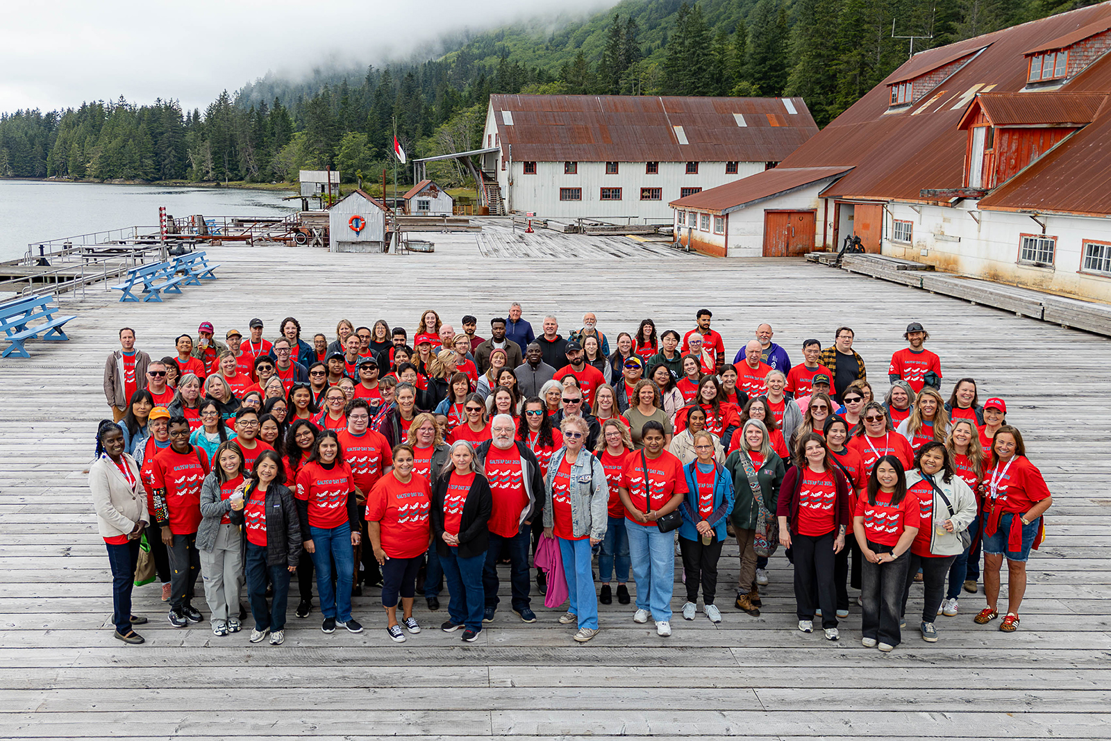 Employees at the North Pacific Cannery site in Port Edward for Galts'ap Day 2026
