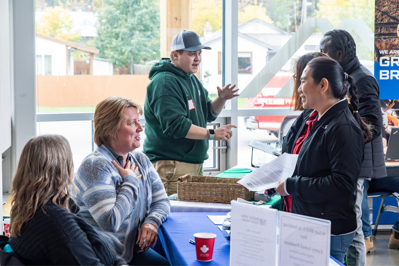 Students interact with employers at 2024 Smithers career fair