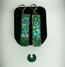 Blue Copper and Abalone Earrings with Septum set_web