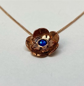 Copper Flower Choker Necklace_web