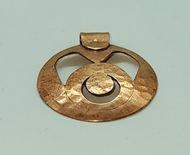 Killer whale tail cut out copper pendant_web