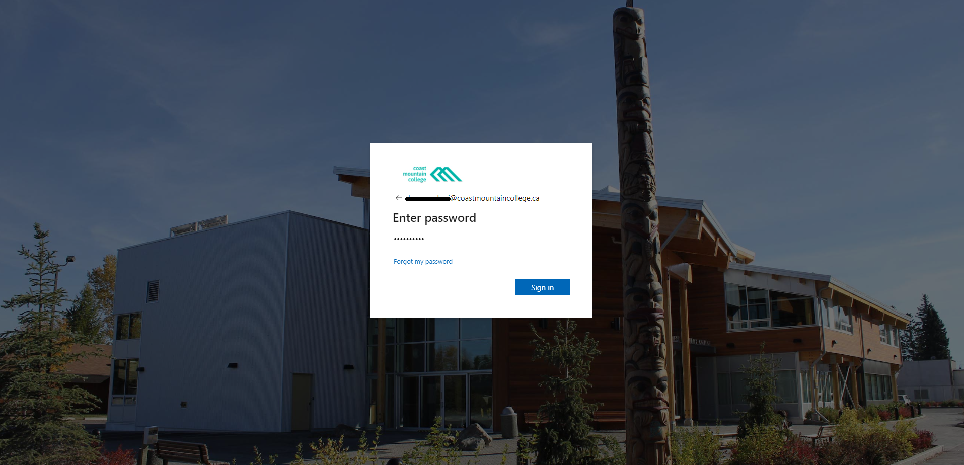 myCMTN password screen